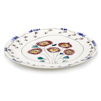 Midnight Flowers Serving Platter
