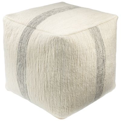 Wheeler Pouf (Cream, Ivory with Gray) - OPEN BOX
