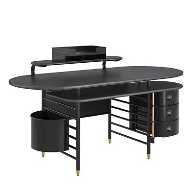 Frank Lloyd Wright Racine Desk with Storage and Accessories