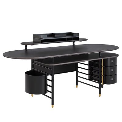 Frank Lloyd Wright Racine Desk with Storage and Accessories