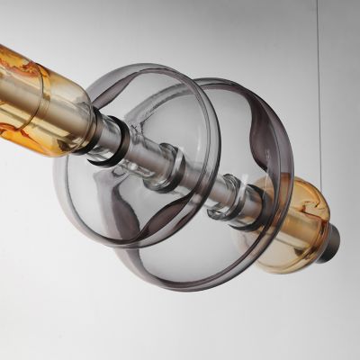 Shown in Gunmetal with Smoked Grey and Warm Amber Glass finish, Detail view