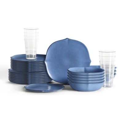 Baskerville Dinnerware Set with Glassware