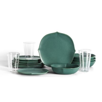 Baskerville Dinnerware Set with Glassware