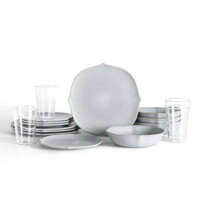 Baskerville Dinnerware Set with Glassware