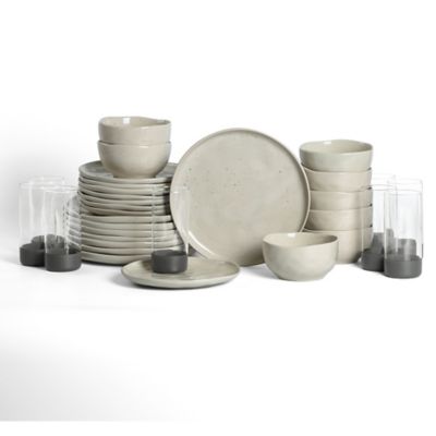 Mirella Dinnerware Set with Glassware