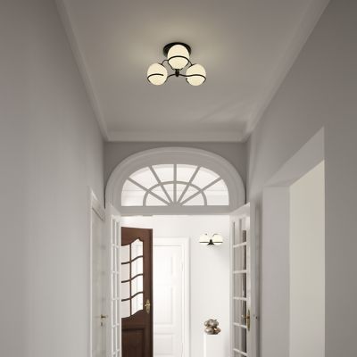 Shown in Black finish, 3 lights, in use, lit