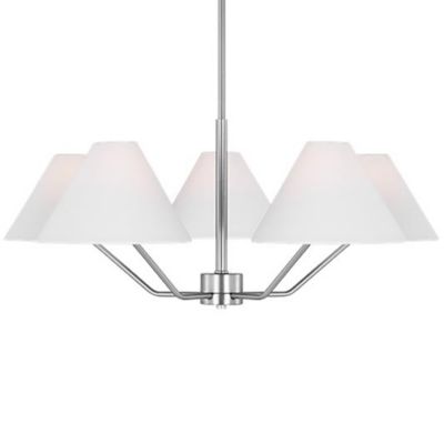 Visual Comfort Studio Burke 6-Light Large Chandelier in Satin Brass