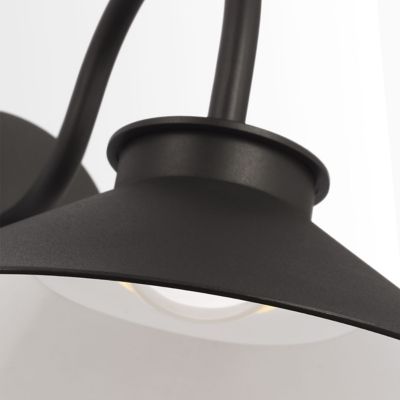 Shown in Textured Black finish, Medium size, lit, Detail view