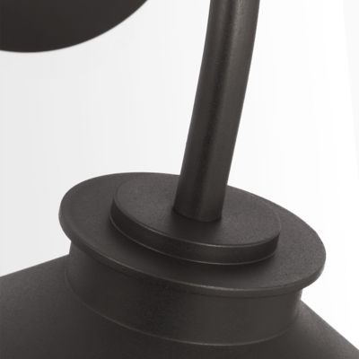 Shown in Textured Black finish, Medium size, unlit, Detail view