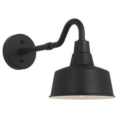 Barn Light Wall Sconce with Extender (Black|Small)-OPEN BOX