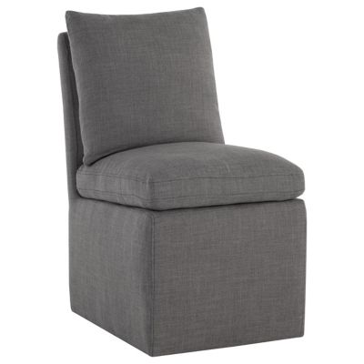 Glenrose Wheeled Dining Chair (Effie Smoke) - OPEN BOX