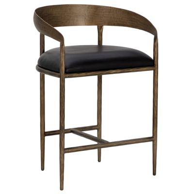 Zanatta Bar & Counter Stool(Charcoal Black|Counter)-OPEN BOX