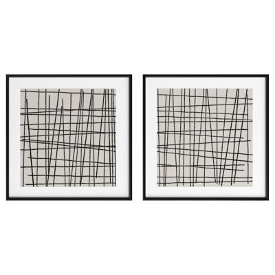 Crosshatch Wall Art, Set of 2