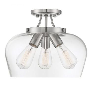 Octave 3-Light Semi-Flushmount