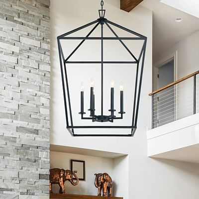 Shown in Classic Bronze finish, 6 Light, in use