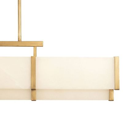 Shown in Distressed Gold finish, Detail view, lit