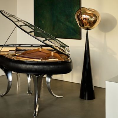 Shown in Gold finish, Black Base finish, in use