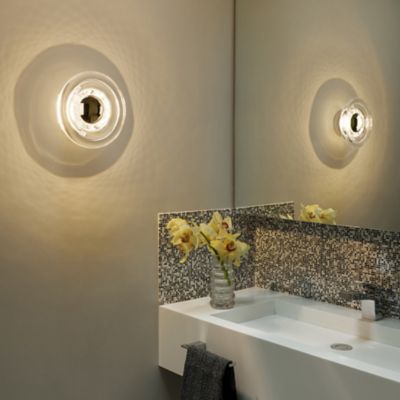 Shown in Clear finish, Small size, in use, lit