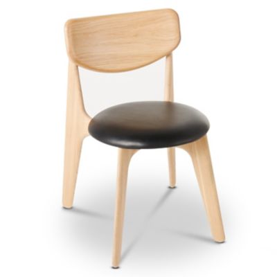 Slab Side Chair, Upholstered Seat (Natural) - OPEN BOX