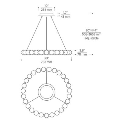 Orbet LED Chandelier by Visual Comfort Modern at