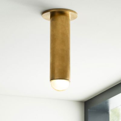Shown in Natural Brass finish, Large size, in use, lit