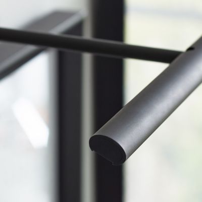 Shown in Nightshade Black finish, 12 in size, Detail shot