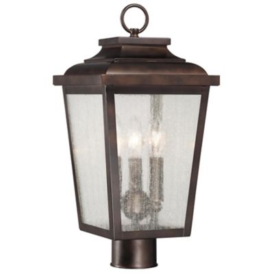 Irvington Manor Outdoor Post Light (Seeded Glass|S)-OPEN BOX