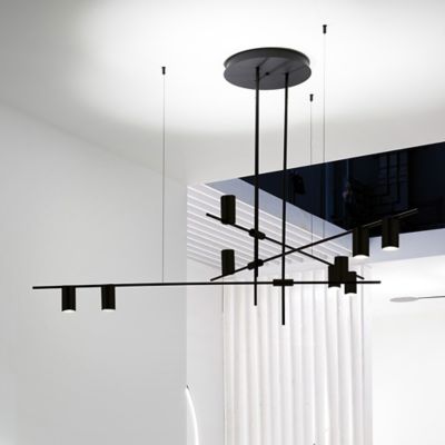 Modern LED Living Room Chandelier Black Design tpl 0063