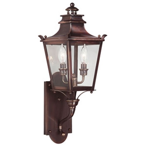 Dorchester Outdoor Wall Sconce (Bronze/Clear/Small)-OPEN BOX