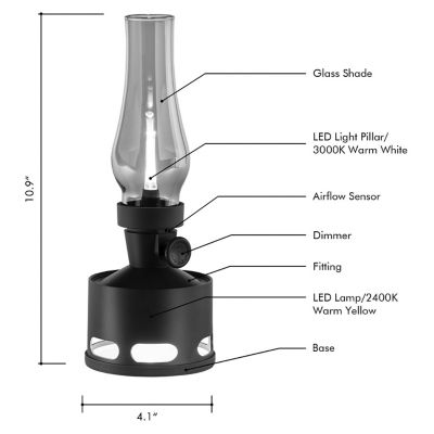 Portable Table Lamp, 4000mAh Rechargeable Battery Operated Cordless Lamp for Tables, 4-Way Touch Dimmable Bedside Lamp for Nightstand, LED Portable La