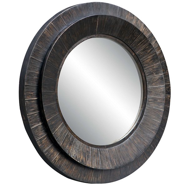Corral Round Wood Mirror
