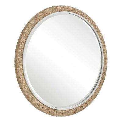 Uttermost Sailor's Knot Round Mirror, Small / White