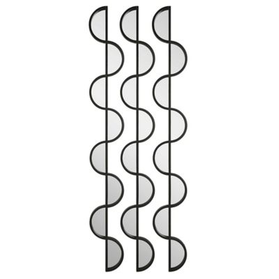 Wisp Mirrored Iron Wall Decor, Set of 3