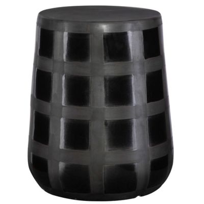 Patchwork Gridded Garden Outdoor Stool