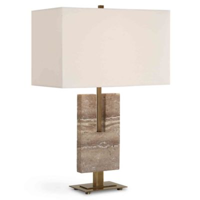 Turning Point Travertine Table Lamp