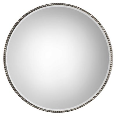 Stefania Beaded Round Mirror