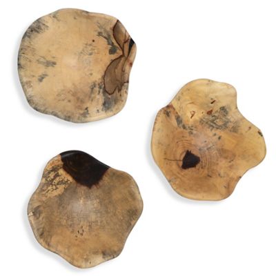 Tamarine Wood Wall Art, Set of 3