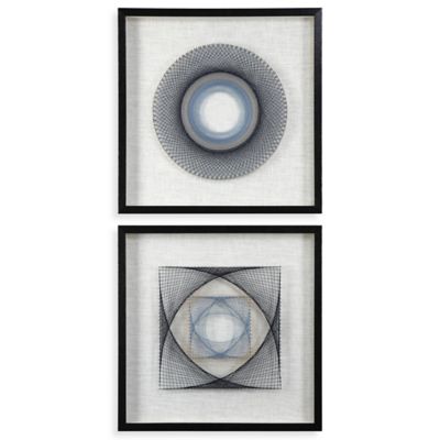 String Duet Geometric Wall Art, Set of 2