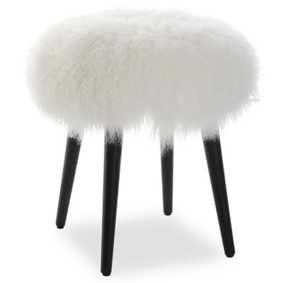 Wooly Sheepskin Stool