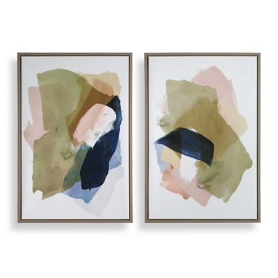 Abstract Afternoon Framed Canvas, Set of 2