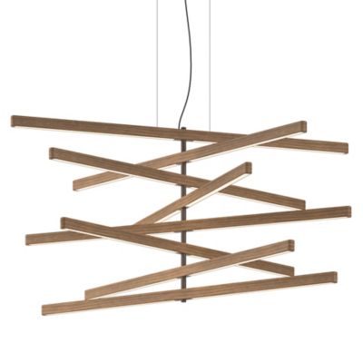 Rhythm Wood Vertical LED Pendant