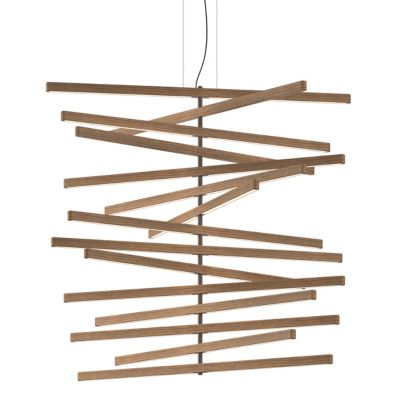 Rhythm Wood Vertical LED Pendant
