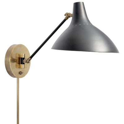 Franca Double Library Wall Light in Hand-Rubbed Antique Brass, Visual  Comfort