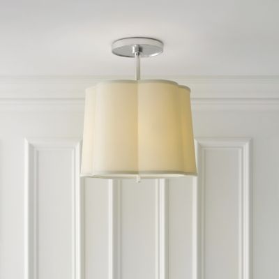 Simple Scallop Pendant/Semi-Flushmount