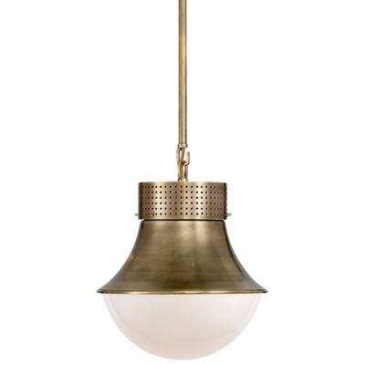 Visual Comfort Signature Hicks Bronze with Antiqued Brass Pendant Light &  Matching Items