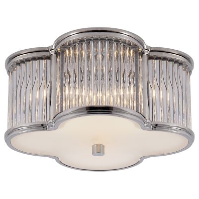 Basil Flushmount with Clear Glass Rods