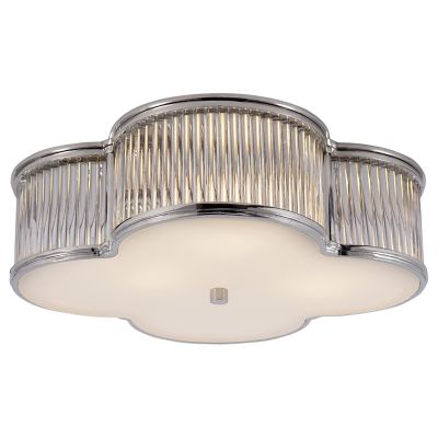 Basil Flushmount with Clear Glass Rods