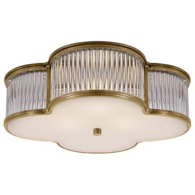 Basil Flushmount with Clear Glass Rods