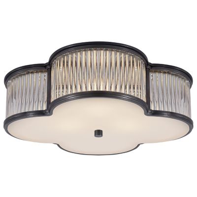 Basil Flushmount with Clear Glass Rods