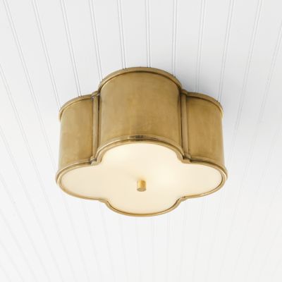 Basil Flushmount with Clear Glass Rods